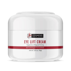Cosmesis Eye Lift Cream bottle and pump with hydrating formula for delicate eye skin