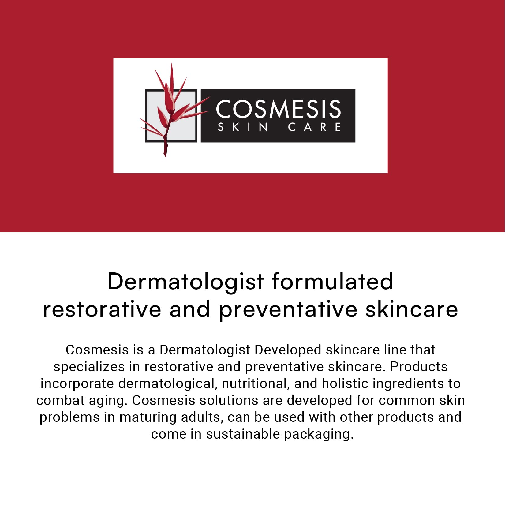 Cosmesis Eye Lift Cream seaweed and olive oil blend moisturizes delicate eye skin
