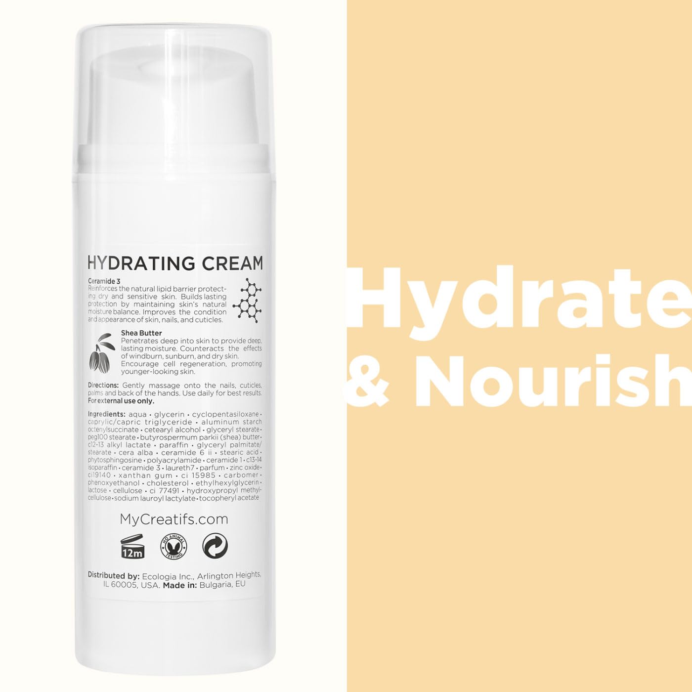 Cosmétiques Créatifs vanilla milk scent close-up for a light non-greasy feel.