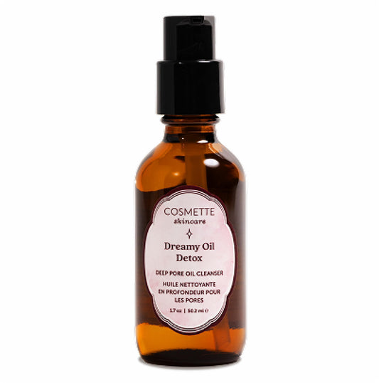 Cosmette Dreamy Deep Pore Cleanser bottle pump ready for gentle makeup removal.