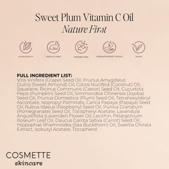 Cosmette Skincare Sweet Plum Serum pairs well under makeup for easy layering.