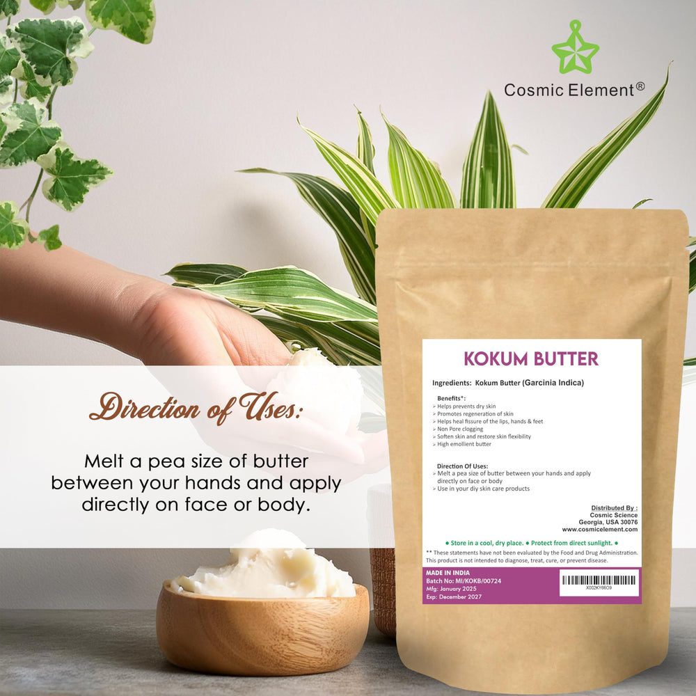 Cosmic Element Kokum Butter used in soap making for firm, smooth bars.