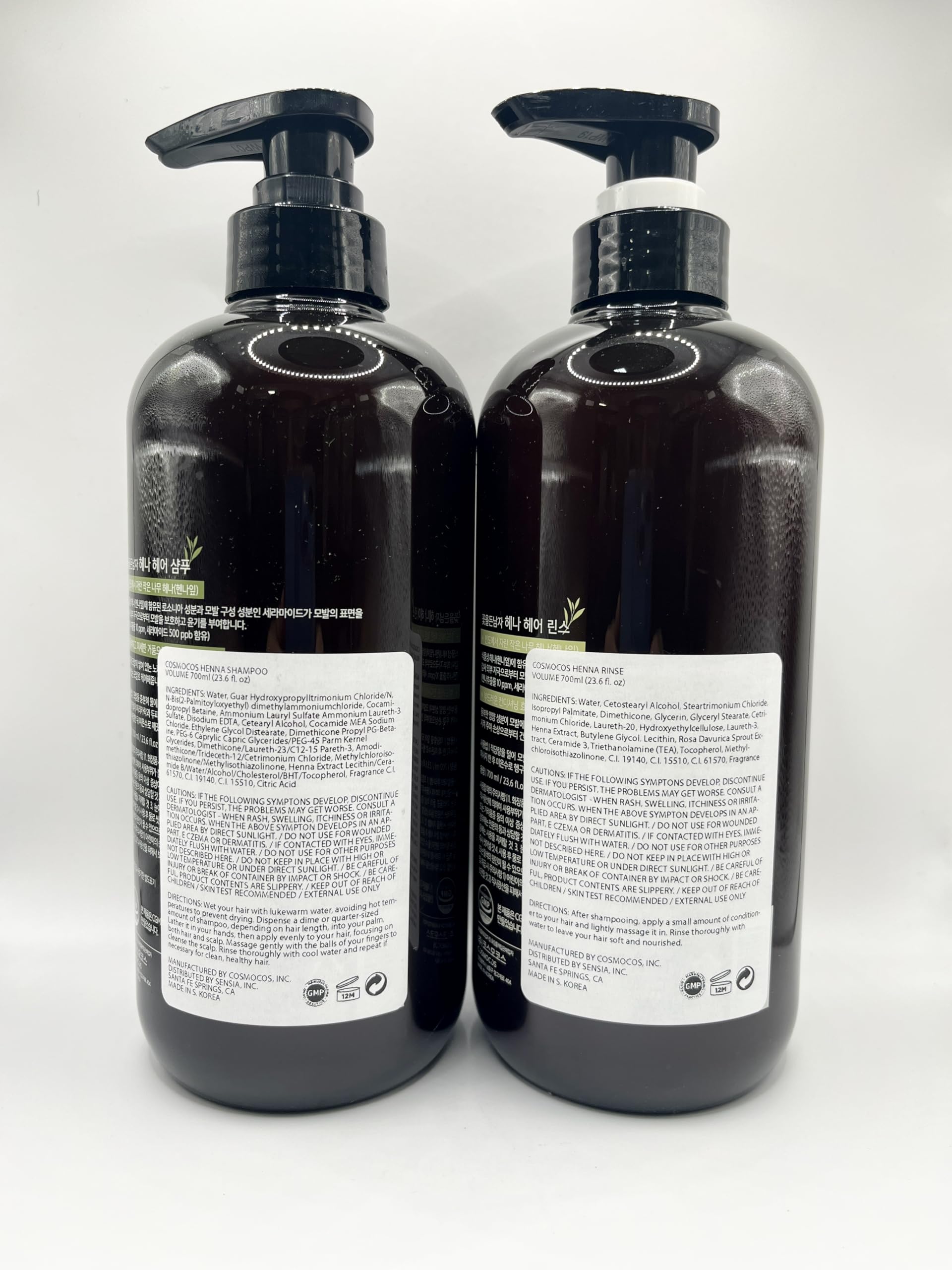COSMOCOS Henna Hair Shampoo ceramide detail suggesting added volume and resilience