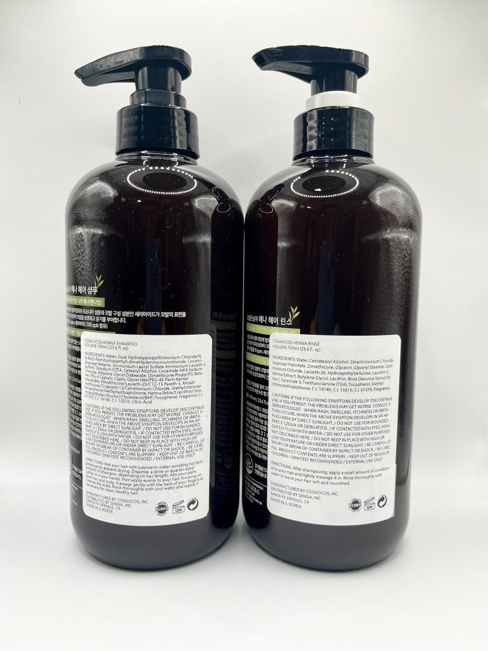 COSMOCOS Henna Hair Shampoo ceramide detail suggesting added volume and resilience