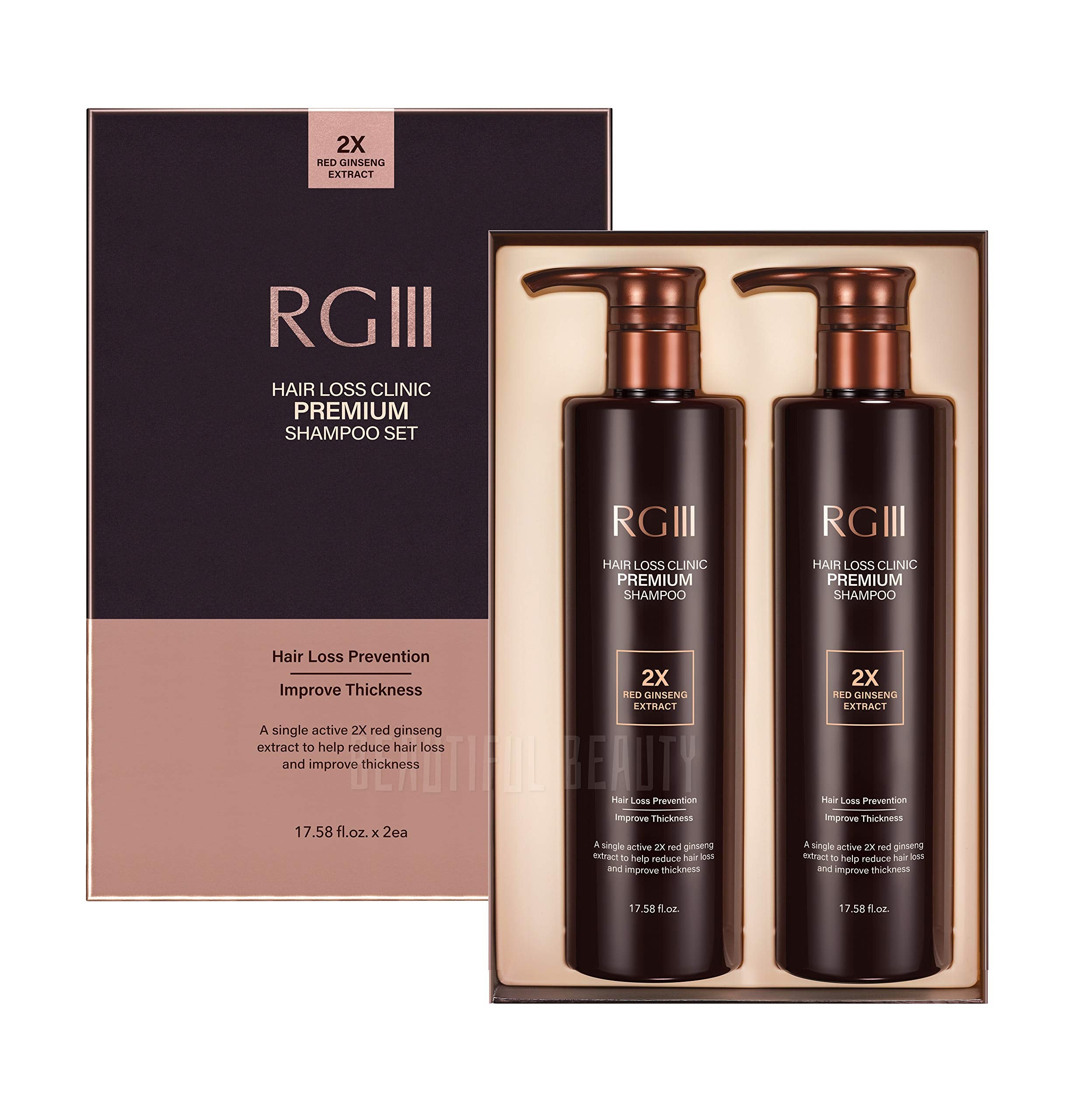 COSMOCOS RG3 shampoo label shows MFDS-approved Korean formula.