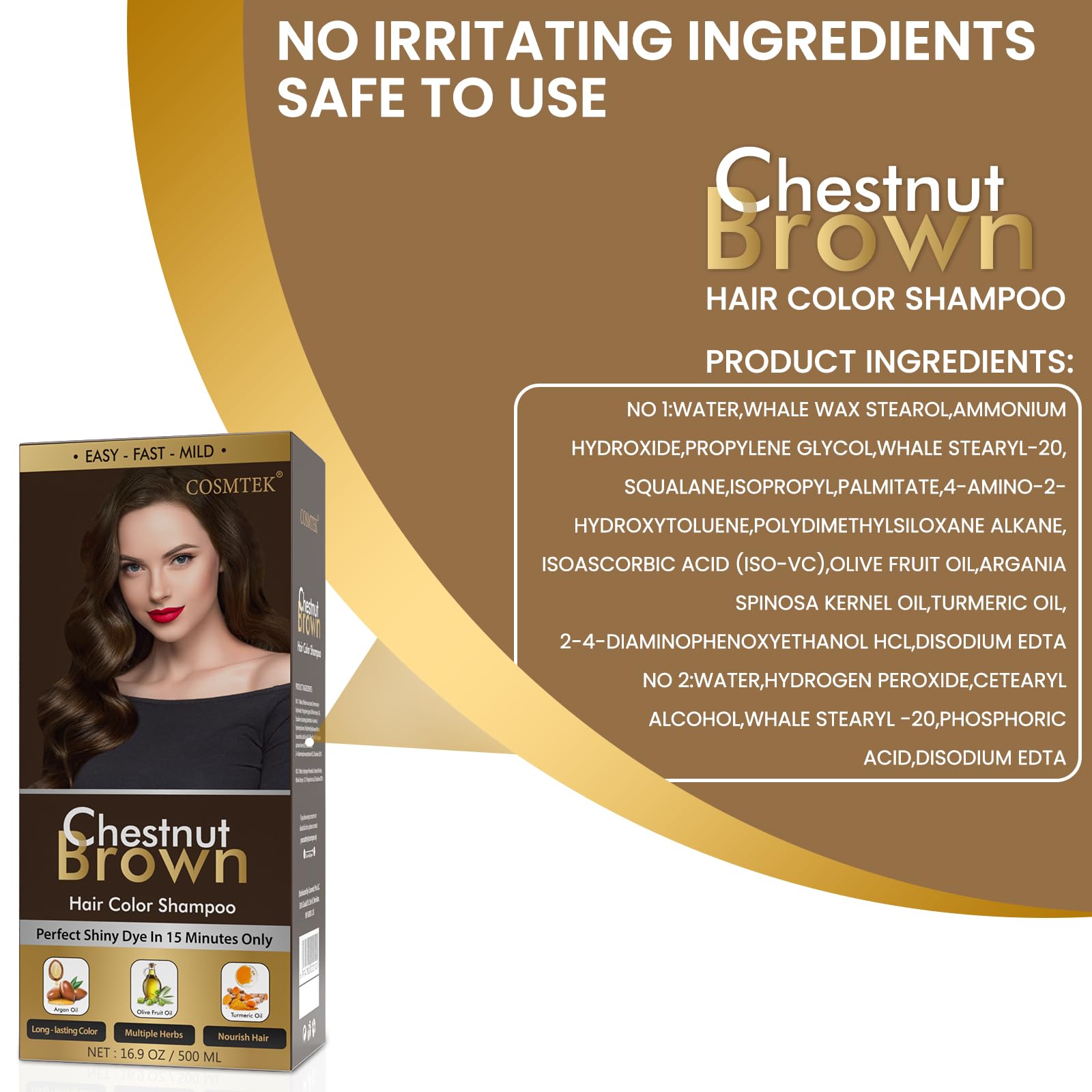 Easy-use step: apply on dry hair and wait 15-20 minutes.