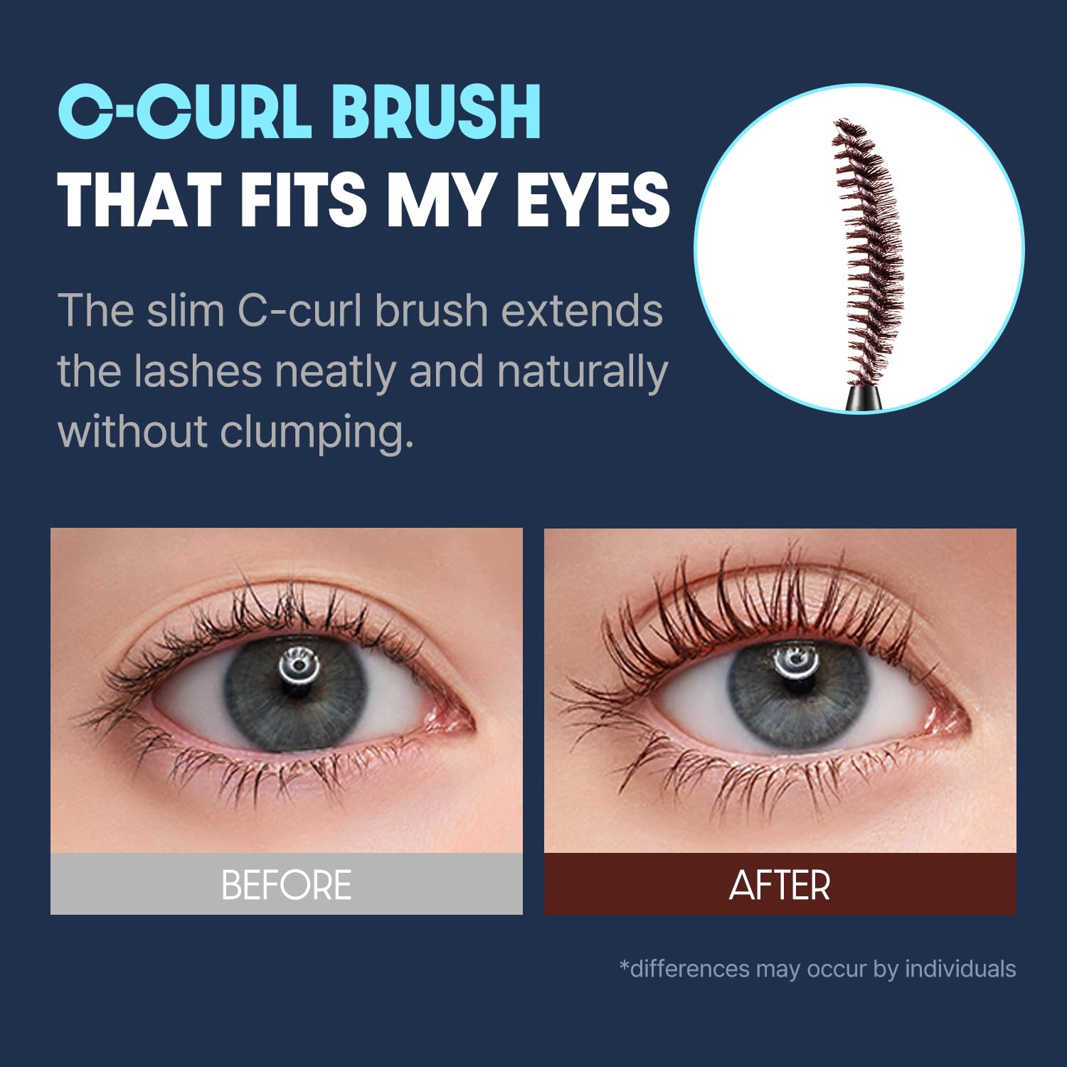 COSNORI Deep Ash shade delivers a soft, natural-looking lash line.