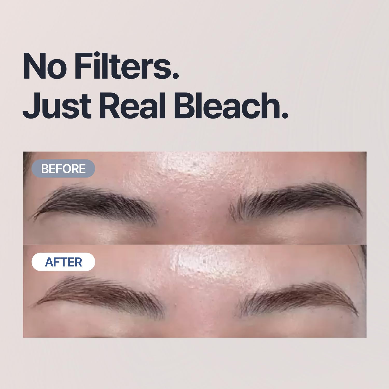COSNORI Easy Brow Tone Changer before-after showing lighter brow tone