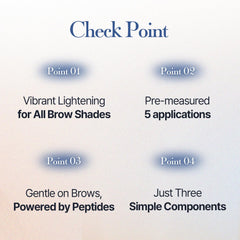 COSNORI Easy Brow Tone Changer leave-on time control for customizable brightness