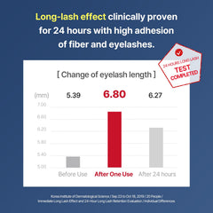 COSNORI Lash-definition close-up shows even, defined mascara finish.