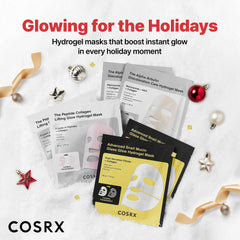 COSRX 6 Peptides hydrogel mask supports plump, firm skin appearance.