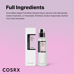 COSRX toner packaging box with label visible for product authenticity.