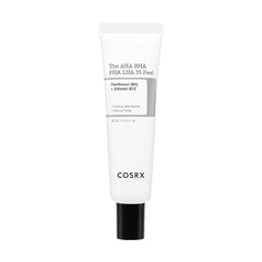 COSRX AHA BHA PHA LHA peel bottle close-up for pore cleansing potential.