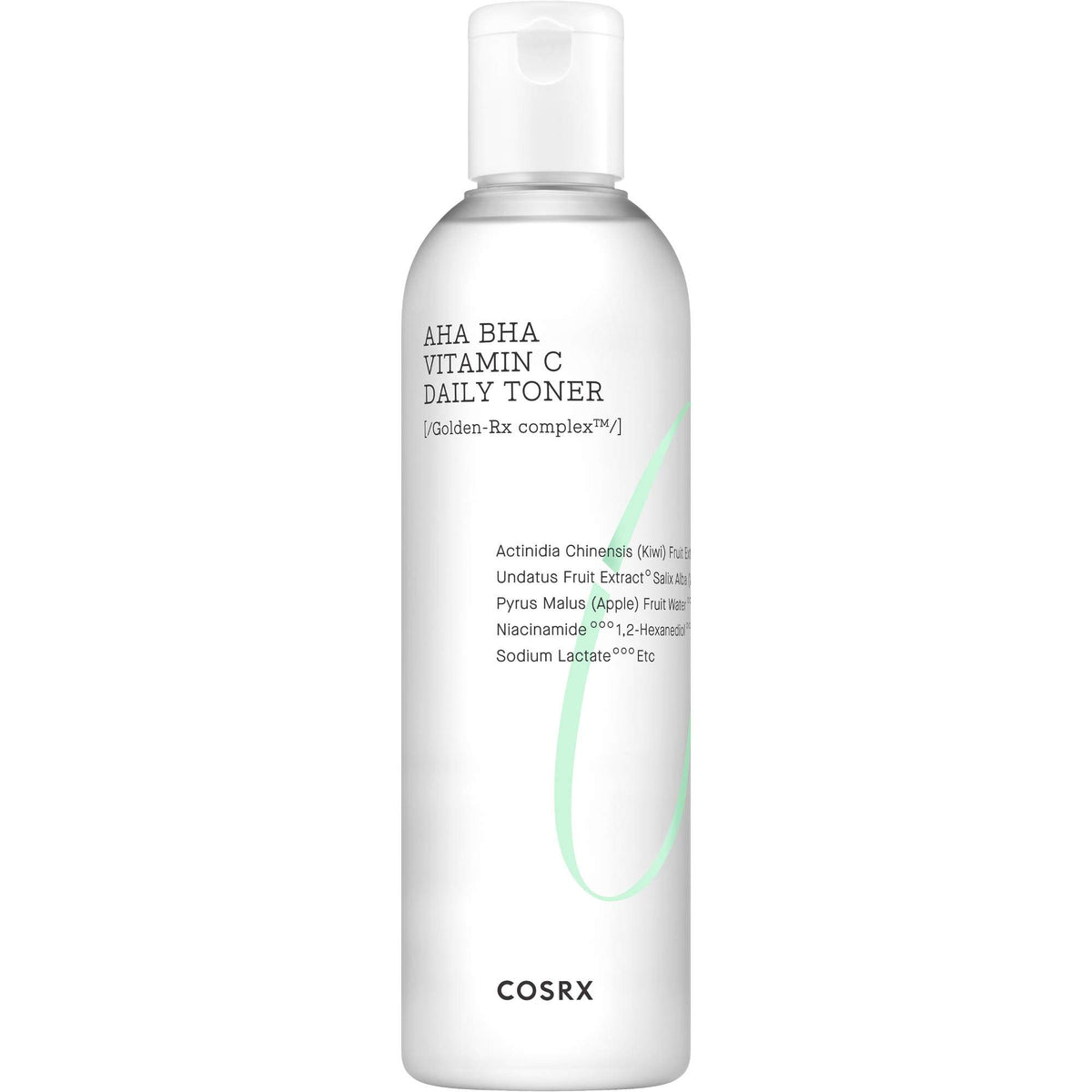 COSRX ABC Daily Toner bottle closeup, refreshing formula ready for serums
