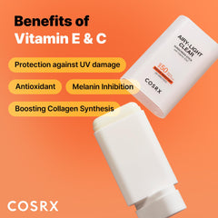 COSRX Airy-Light Clear Sunscreen Stick matte finish on skin without glow
