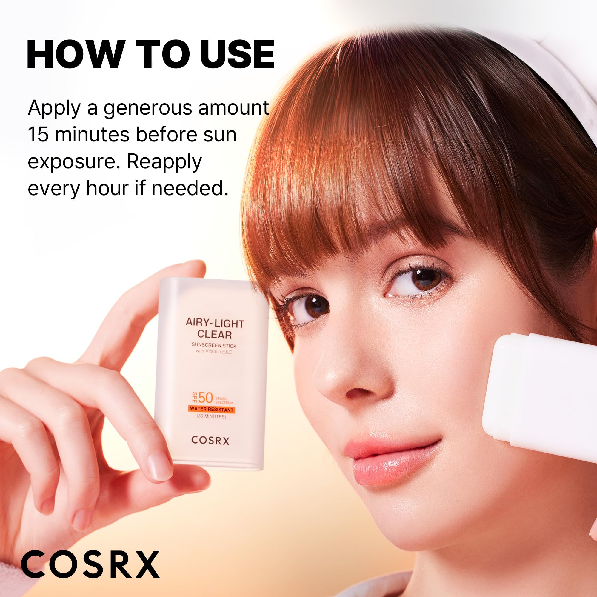 Panthenol in COSRX Airy-Light Clear Sunscreen Stick soothed skin