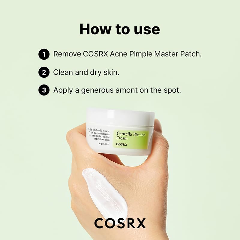 Cosrx Centella Blemish Cream squeezed from tube showing smooth texture for easy application