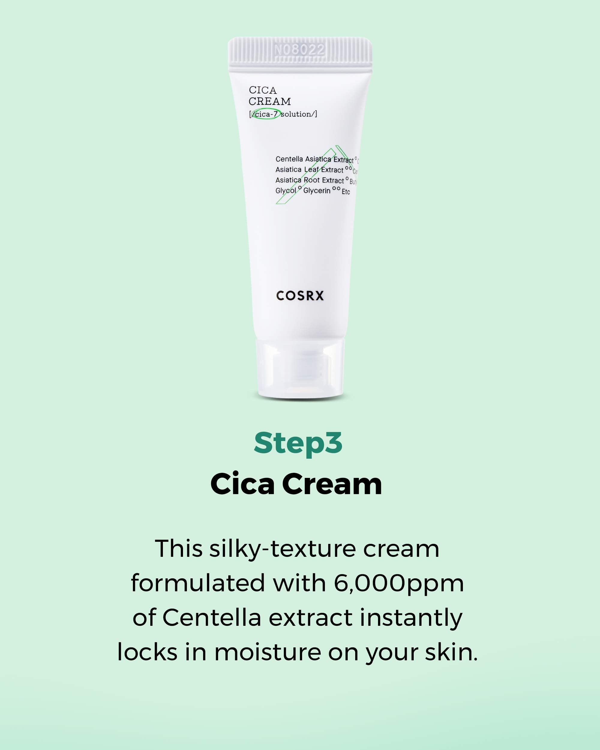 COSRX Cica Relief Kit packaging box image with clean Korean skincare branding