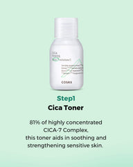 COSRX Cica Relief Kit travel size set for on-the-go skincare