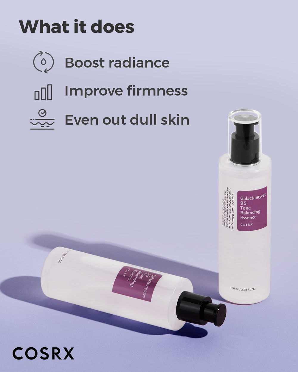 COSRX Galactomyces 95 Tone Balancing Toner on a clean vanity.