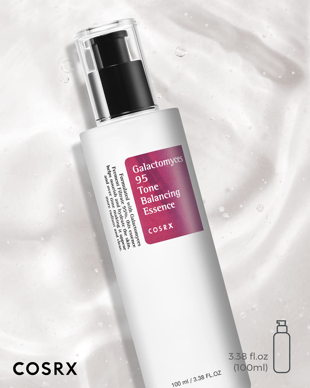 Cosrx Galactomyces 95 Tone Balancing Toner on shelf ready for routine.