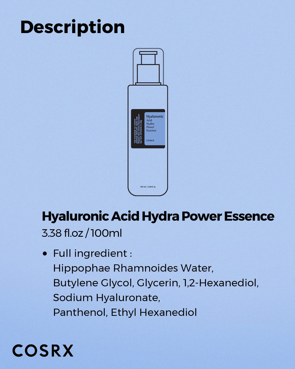 COSRX Hyaluronic Acid Toner is cruelty-free and free from parabens and sulfates.