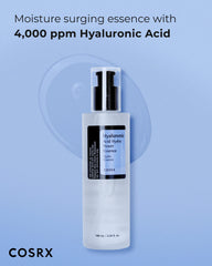 Texture close-up of COSRX Hyaluronic Acid Toner, a light watery essence.