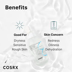 COSRX Hydrium packaging front shot conveys clean branding and skin friendly promise.