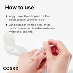 COSRX Hydrium texture swatch reveals a light, non sticky feel on skin.