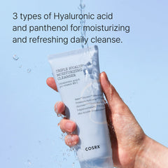 Close-up of creamy foam showing mild cleansing and skin-friendly formula.