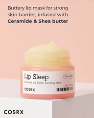 COSRX Lip Butter with ceramide NP, shea, coconut oil, and jojoba oil nourishes lips.