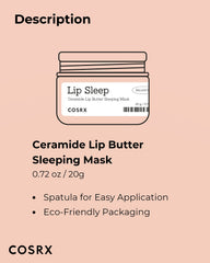 COSRX Lip Butter packaging close-up signals a calming skincare ritual.