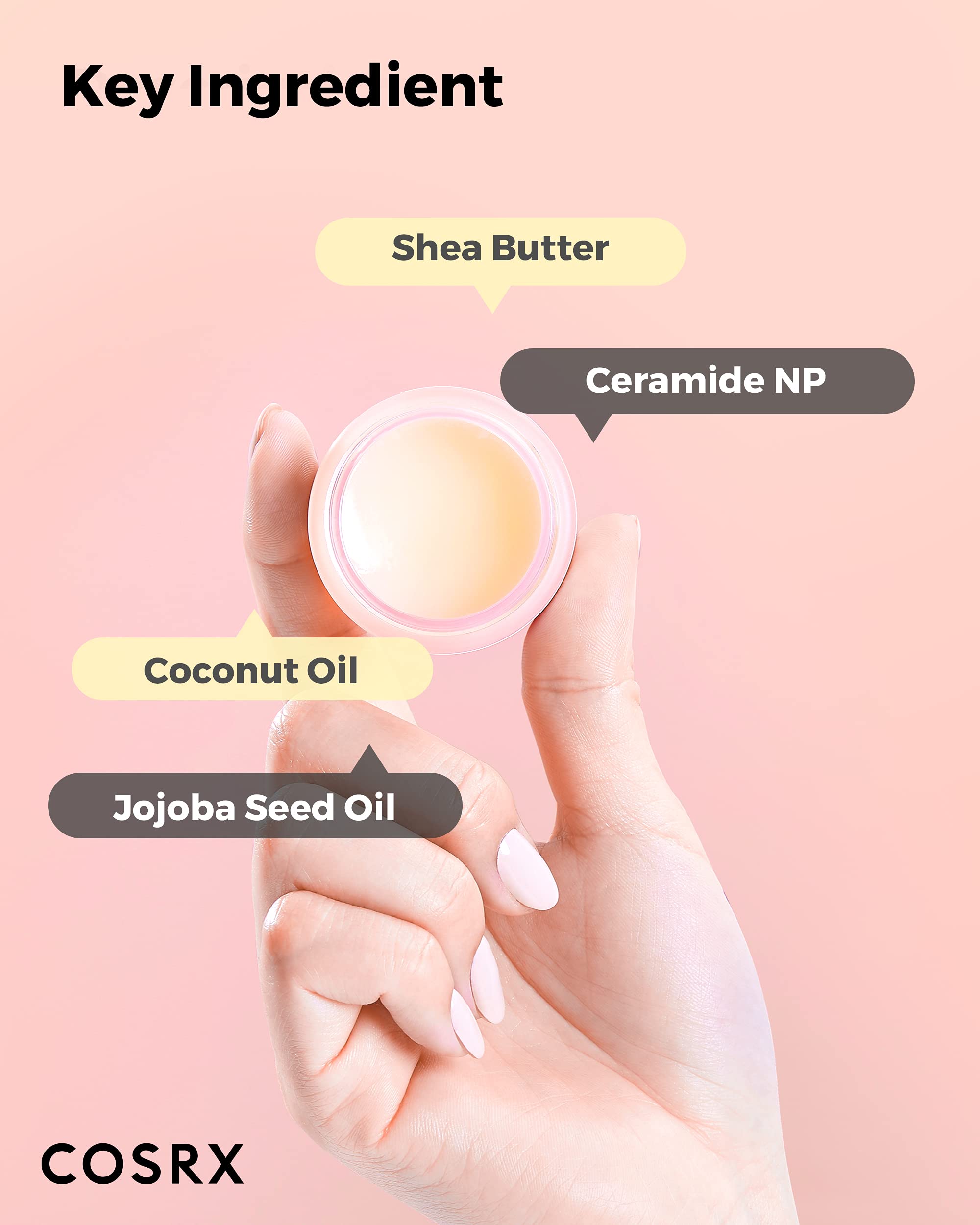 COSRX Lip Butter thick, buttery texture forms protective layer overnight.