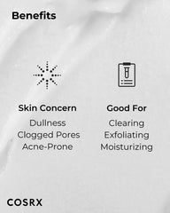 COSRX peeling gel texture swatch showcases gel-to-milk feel during use.