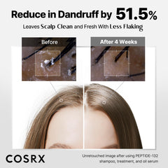 COSRX PEPTIDE-132 Routine image shows cleansing, bonding treatment, and conditioning steps.