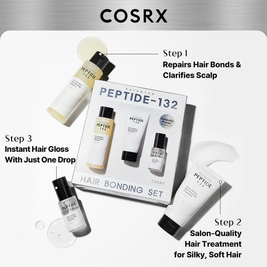 COSRX PEPTIDE-132 treatment tube prepared for twice-weekly bond rebuilding.