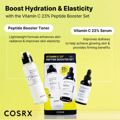 COSRX Peptide Booster Toner label close-up highlighting six peptides for elasticity