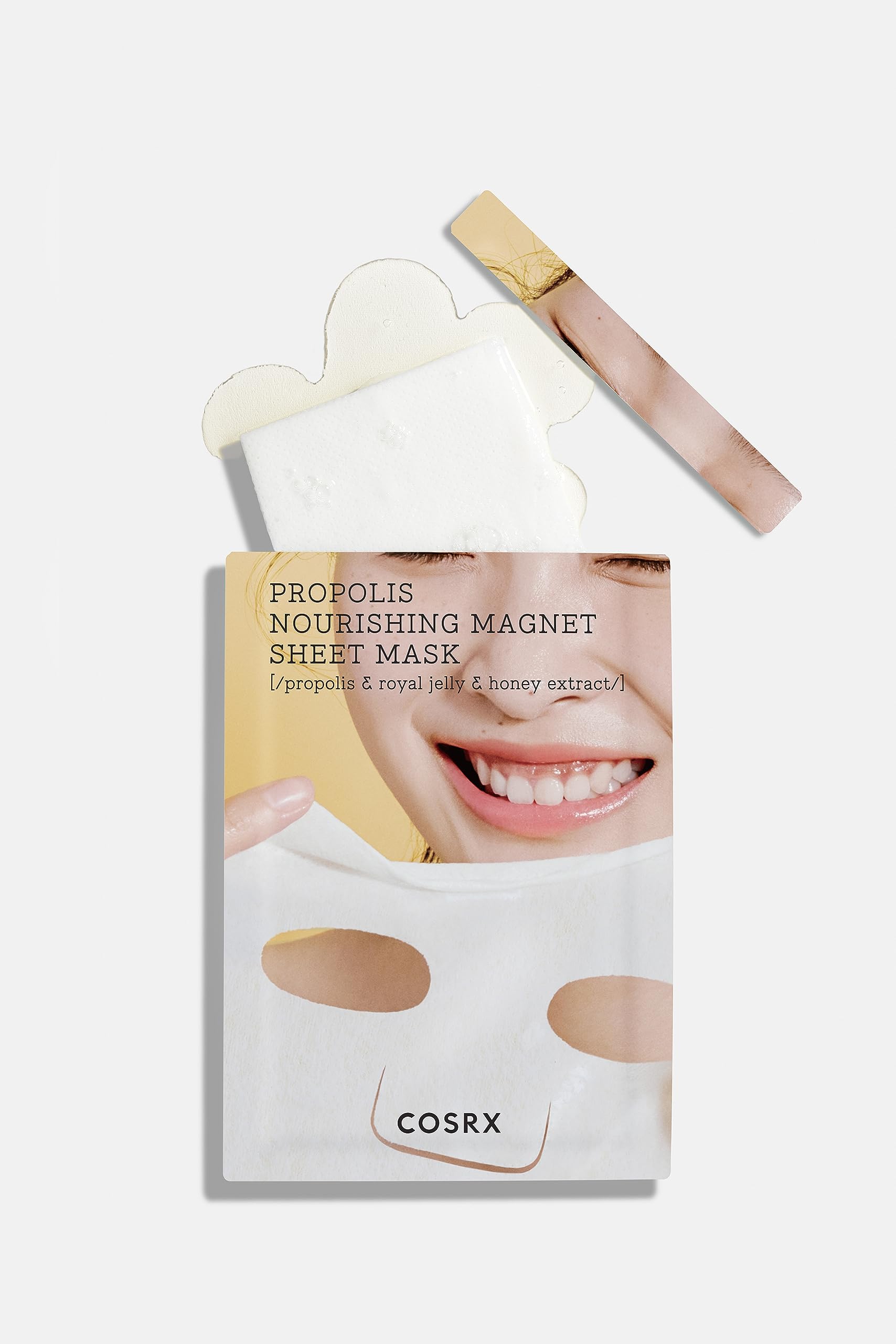 COSRX Propolis Nourishing Sheet Mask close-up in the pack.