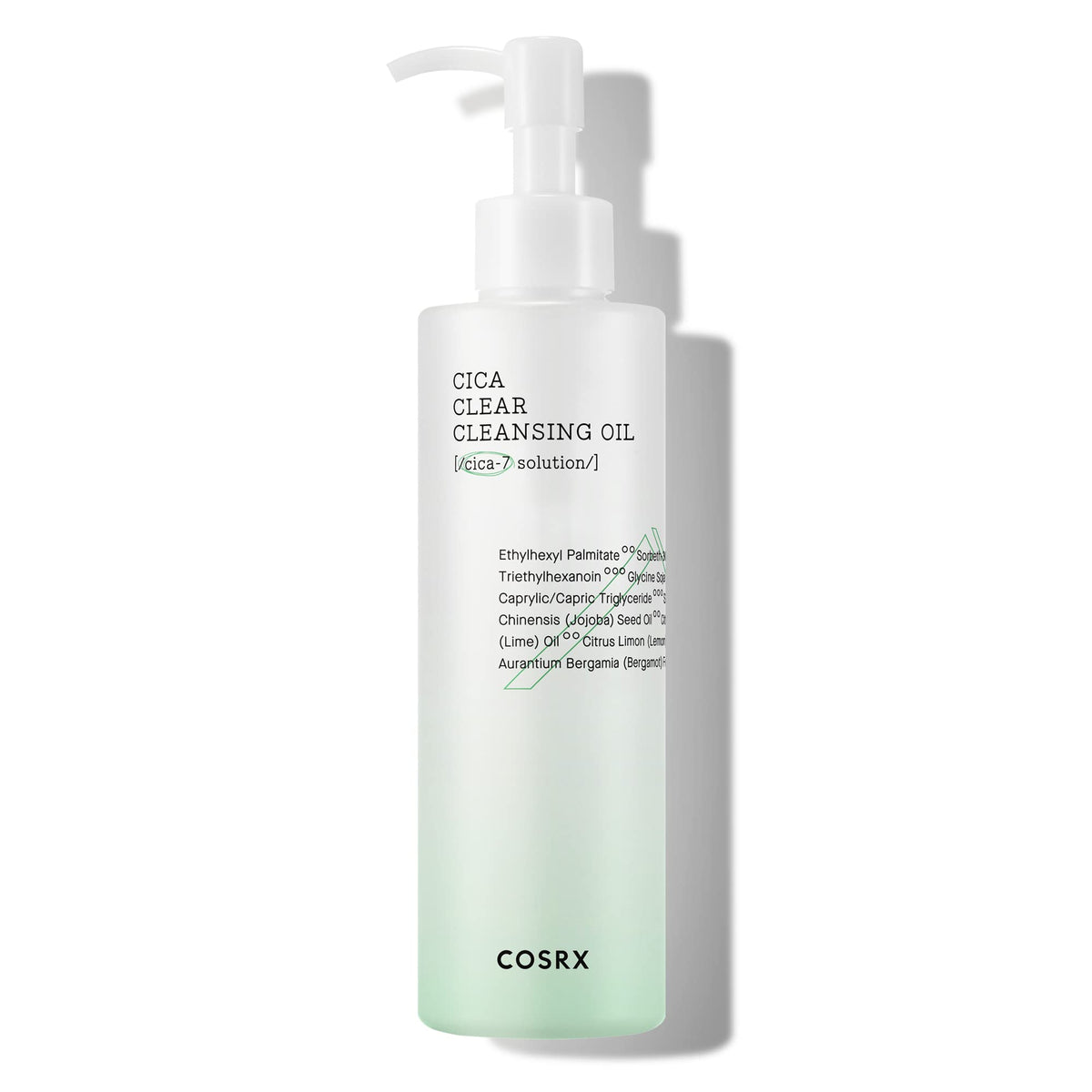 COSRX Pure Fit Cica Cleansing Oil bottle with pour for easy makeup removal.