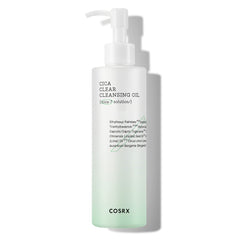COSRX Pure Fit Cica Cleansing Oil bottle with pour for easy makeup removal.