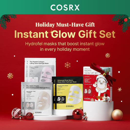 COSRX Snail Mucin hydrogel mask delivering hydration and glow.