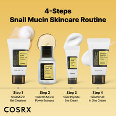 COSRX Snail Peptide Eye Cream targets dark circles and fine lines with snail filtrate.