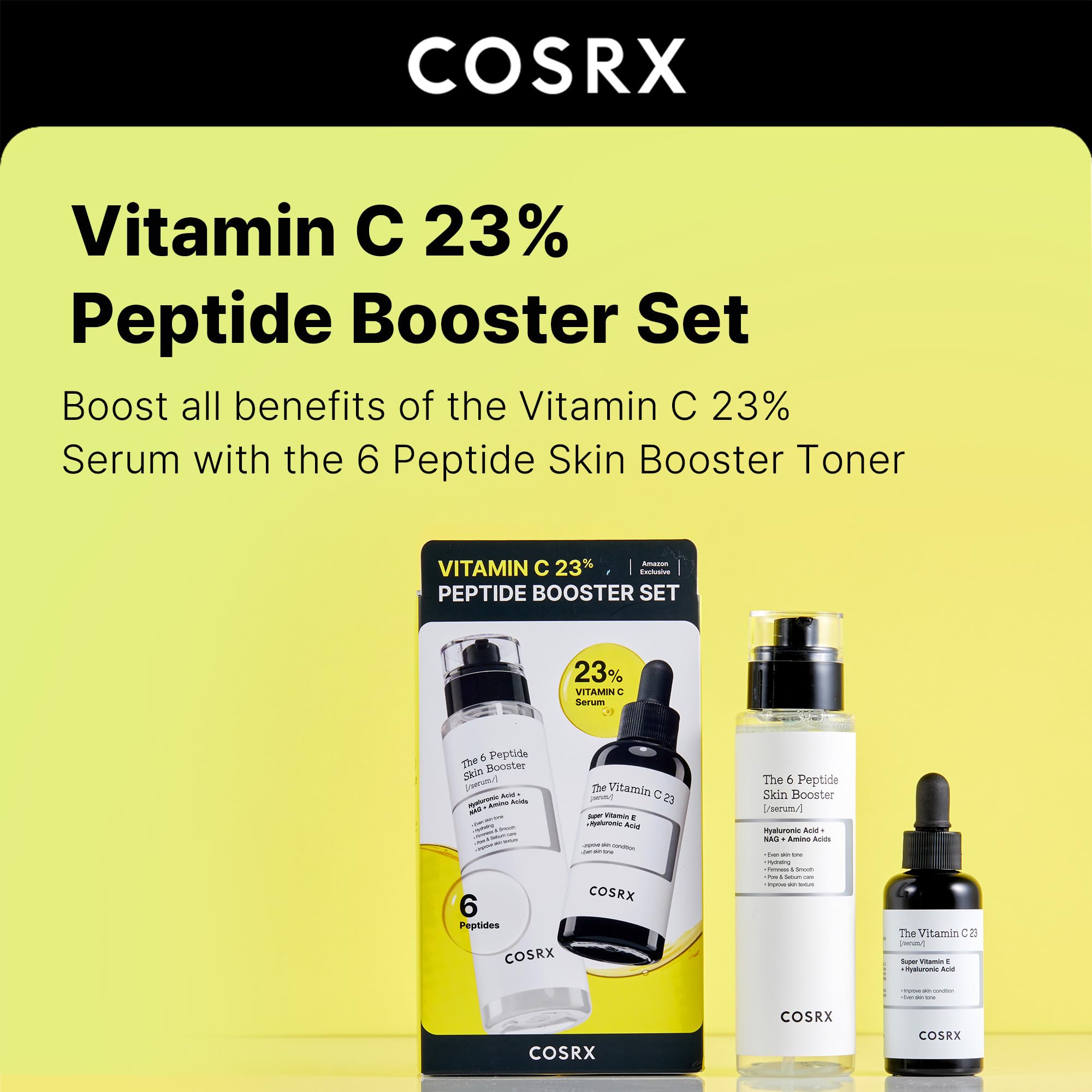 COSRX Vitamin C 23% Serum label close-up showing brightening focus