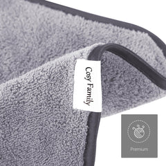 Cosy Family microfiber cloths ideal for Airbnb or hotel bathroom use.