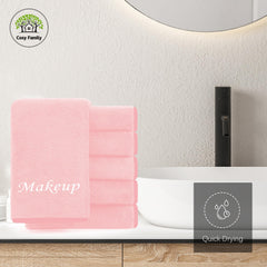 Cosy Family microfiber cloths remove all makeup types, including eye makeup and glitter.