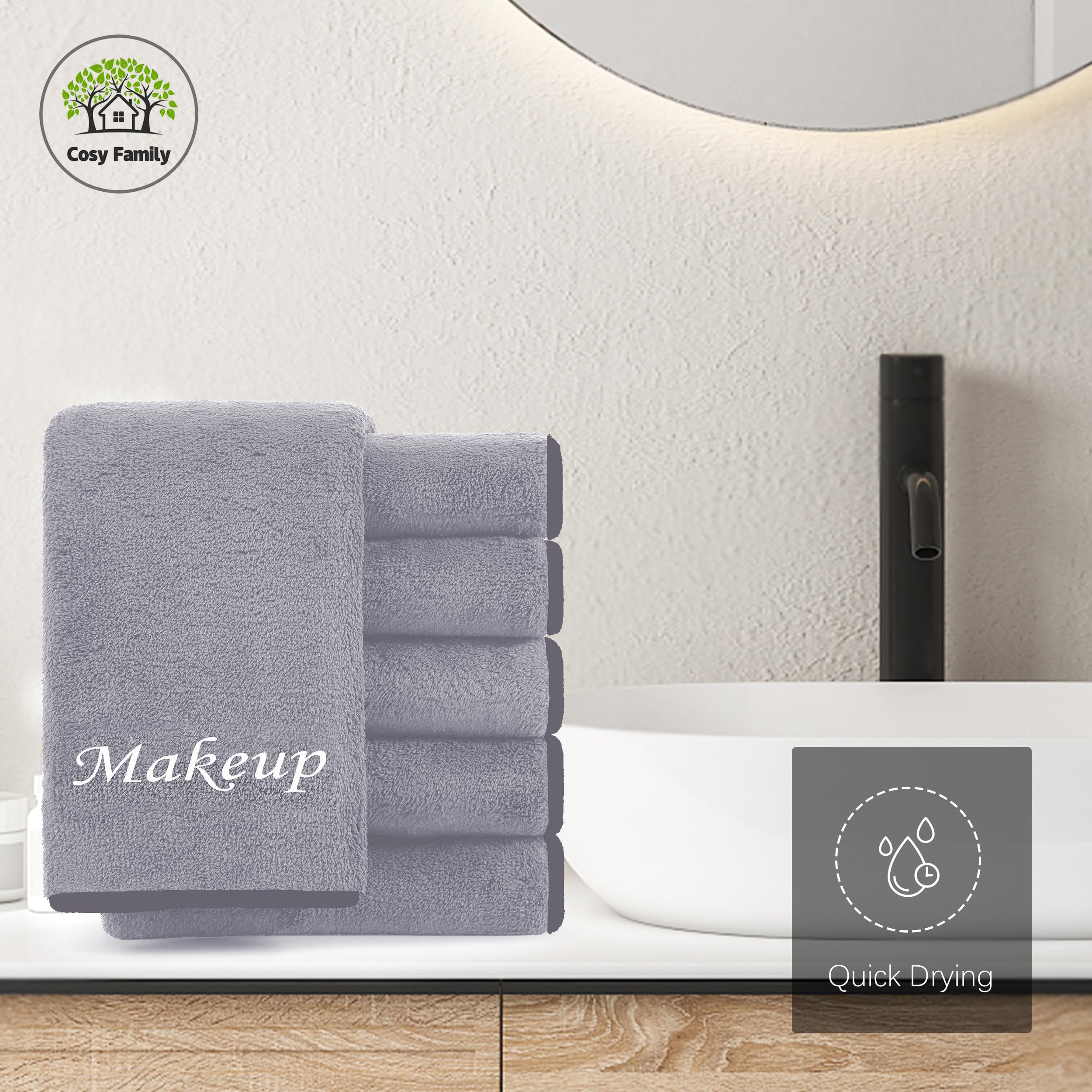 Cosy Family facial and eye makeup remover towels for safe cleansing.