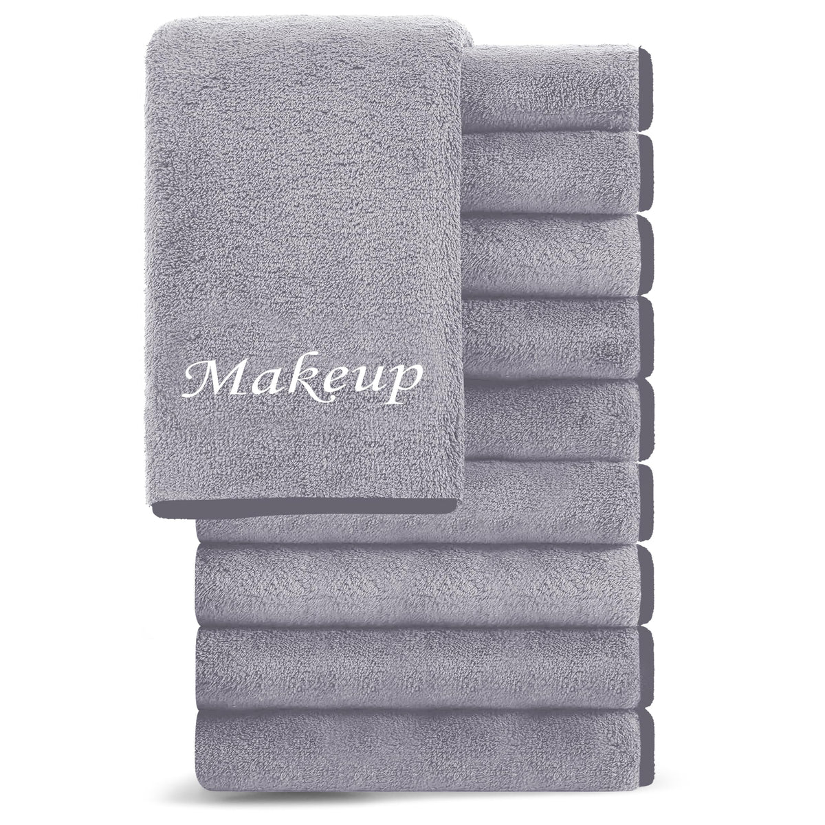 Cosy Family makeup remover cloths in gray for quick cleansing without staining towels.