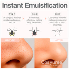 Cosyuree Collagen Face Oil Cleanser Texture emphasizes smooth application and pore care.