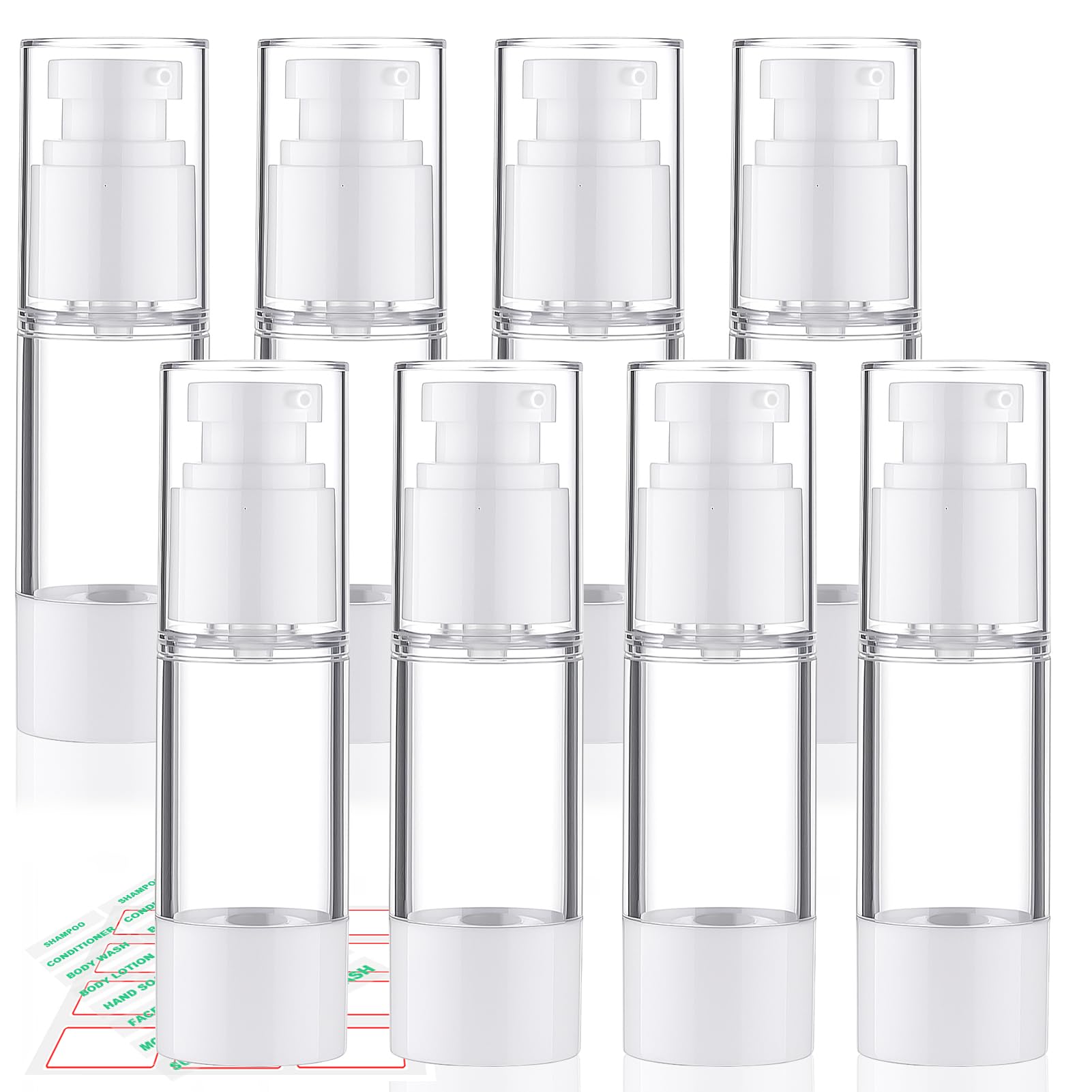 Cosywell airless pump bottle closeup showing strawless design for precise dispensing