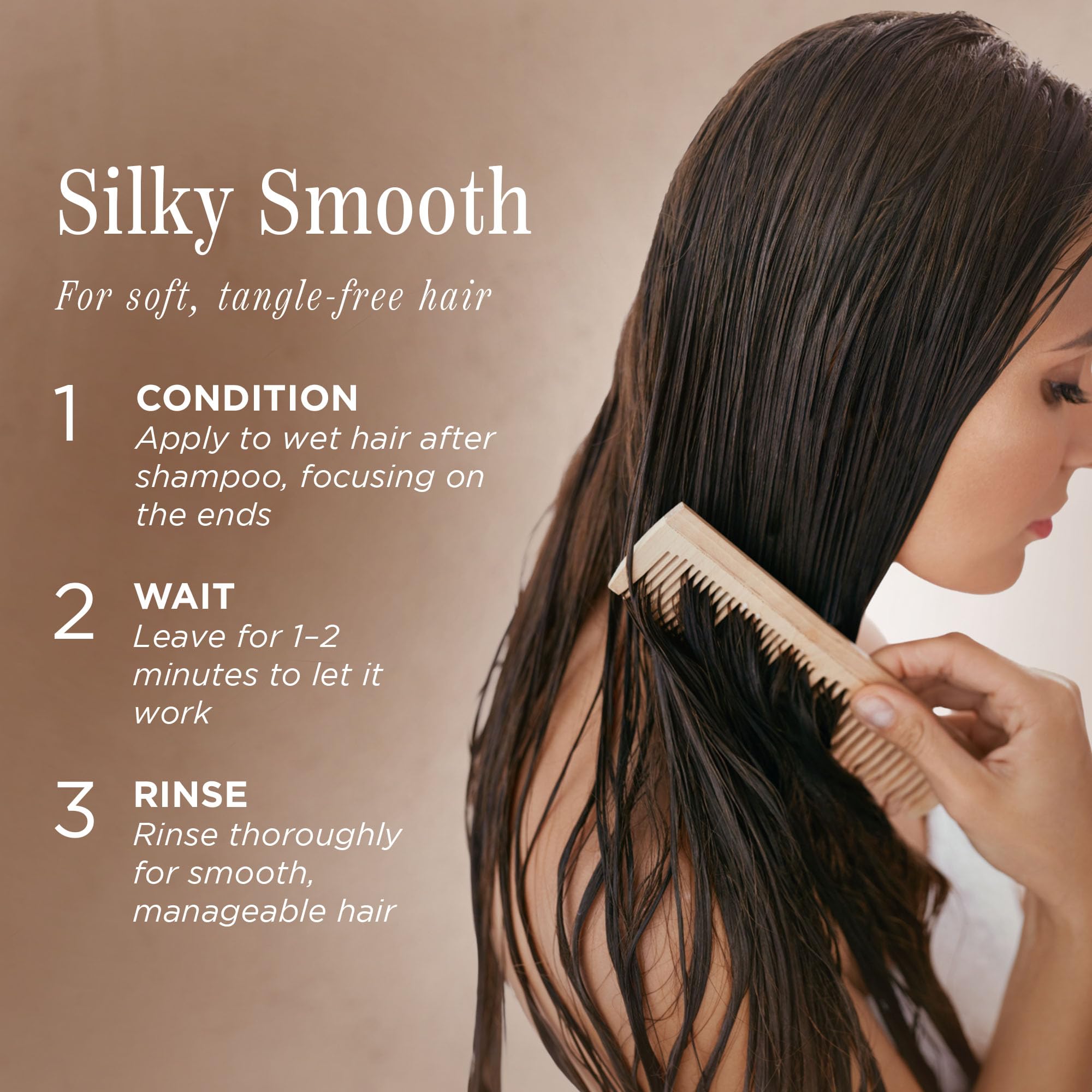 Cote Beauty Hydrating Conditioner on hair delivering shine and manageability.